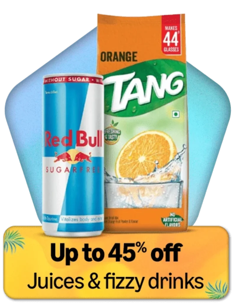 juices and fizzy drinks up to 45% off