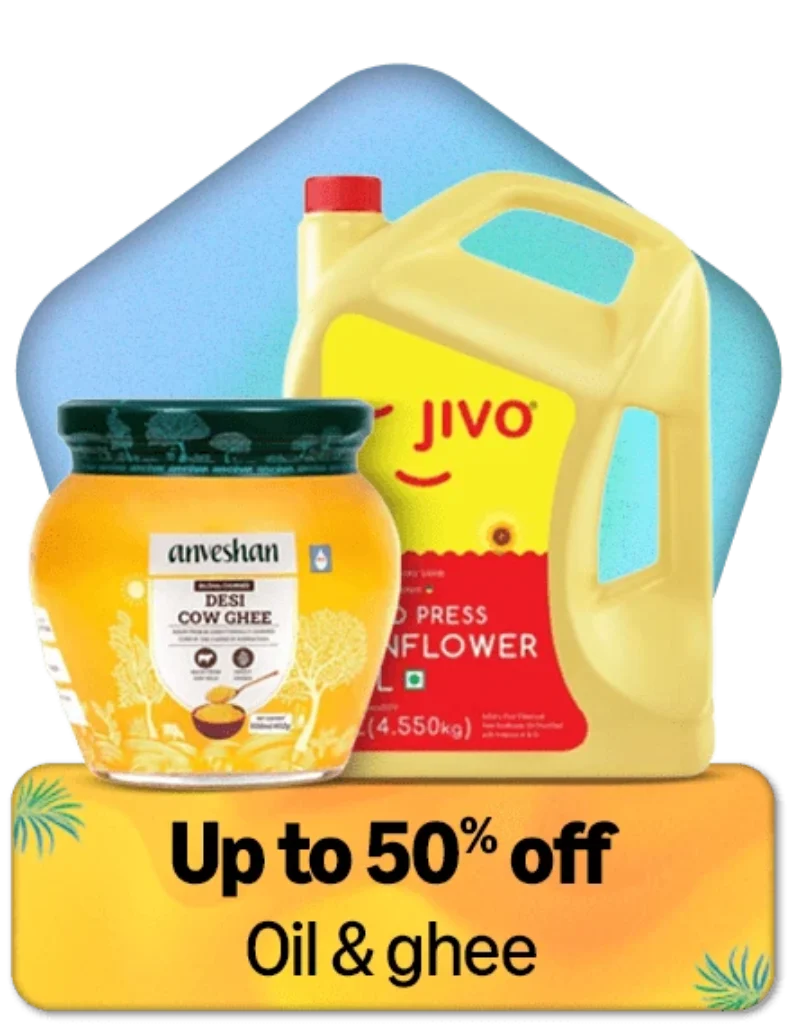oil and gheee up to 50% off